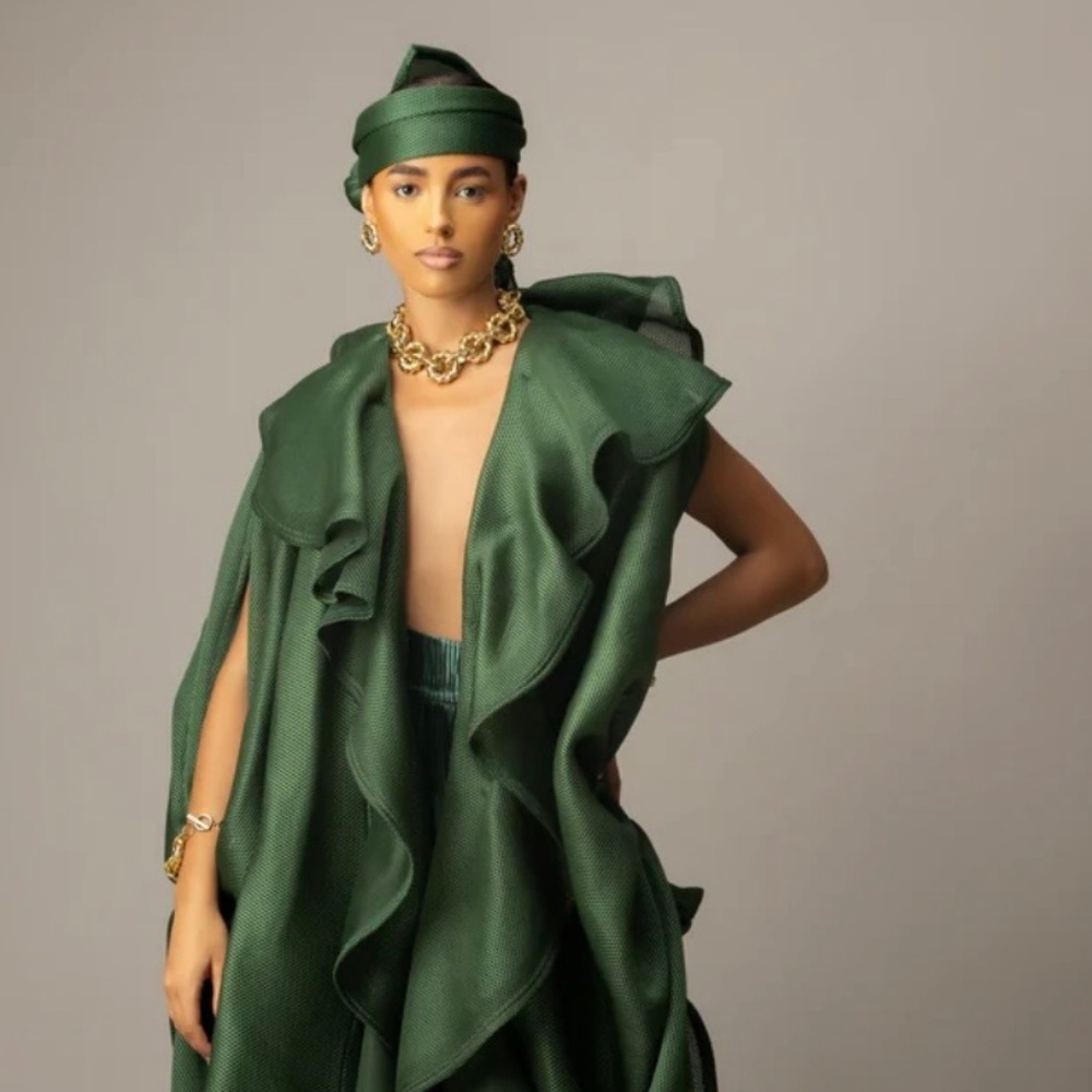 Wanni Fuga Ally Kimono Set - Dark Green